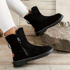 Women's Warm Winter Snow Boots Faux Fur Zipper Side Snow Boot