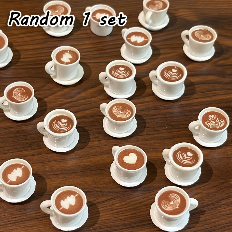Colorful Resin Coffee Cup Set for Dollhouses