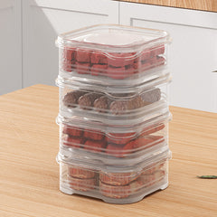10pcs Clear Plastic Containers for Refrigerator with Lids Food Storage