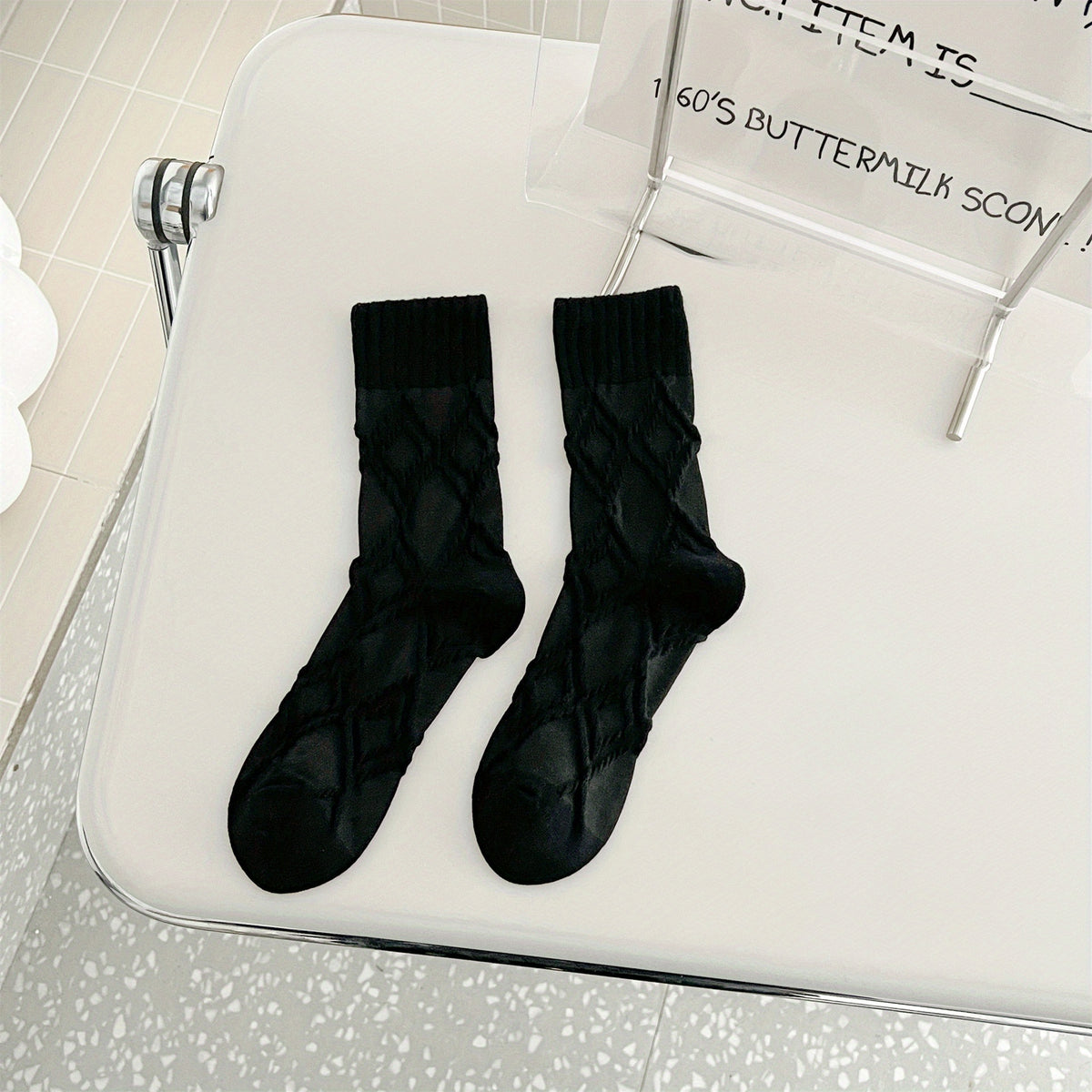 Argyle Textured Socks Women's Stockings & Hosiery