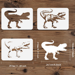 3pcs Dinosaur Stencils for Painting, Large T-Rex Template