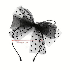 Gothic Cartoon Mask Bow Hairband Necklace Earrings Set