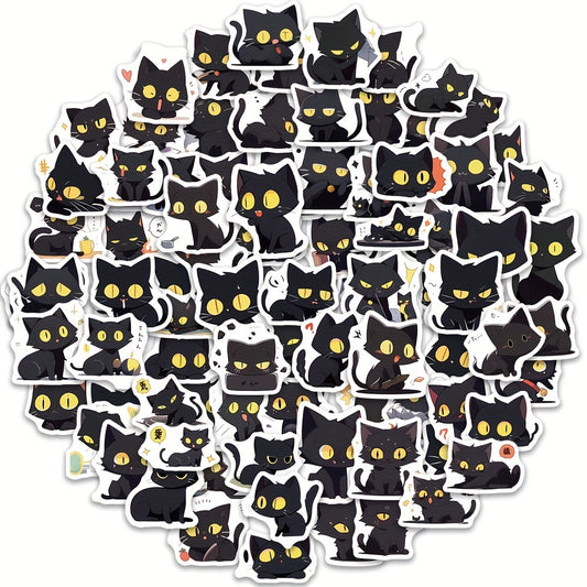 100pcs Cat Sticker Waterproof Coffee Cup Notebook Toy Car Sticker