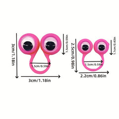 5pcs Big Eyed Finger Ring for Holiday Prank Games