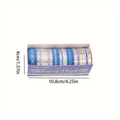 8 Rolls Lace PET Scrapbooking Tapes for DIY Decorative Material