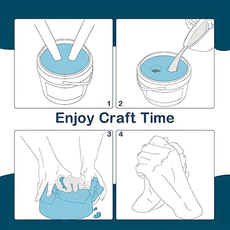Cloning Powder Couple 3D Hand & Foot Model Baby Toddler Making Material Gift