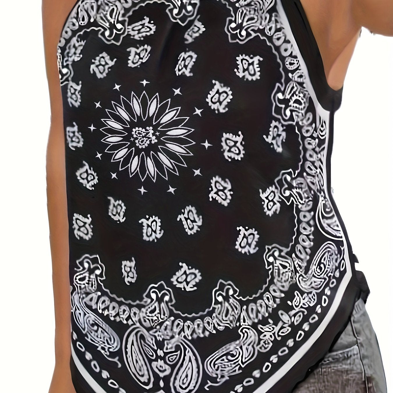 Tie Back Halter Neck Top Vacation Backless Halter Top for Summer