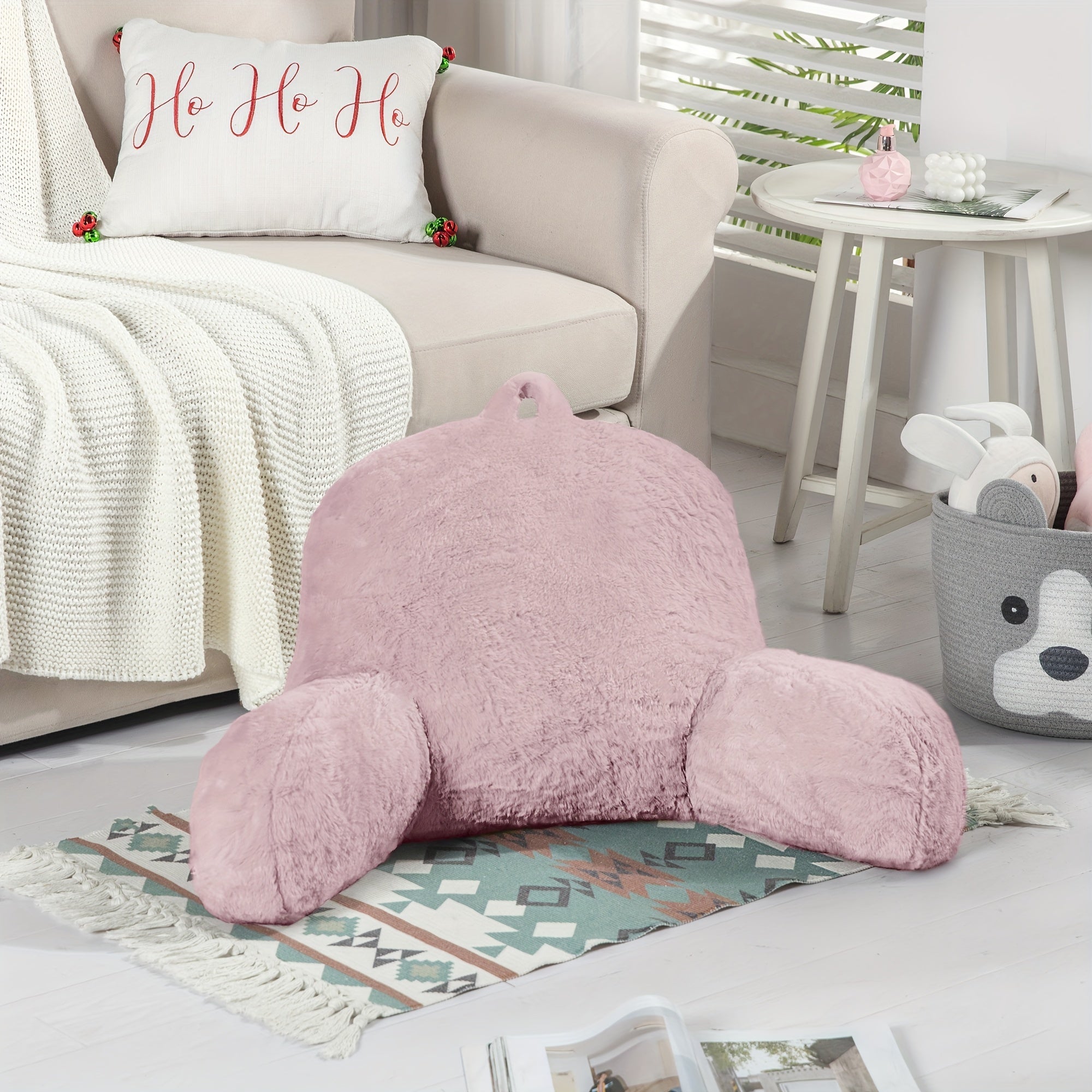 Faux Fur Reading Pillow Cover Soft Washable No Pillow Core