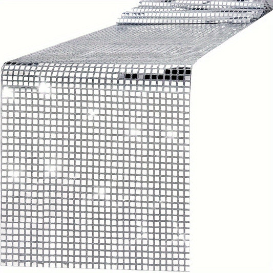 Flash Disco Party Table Towel Mirror Silvery Table Towel Retro