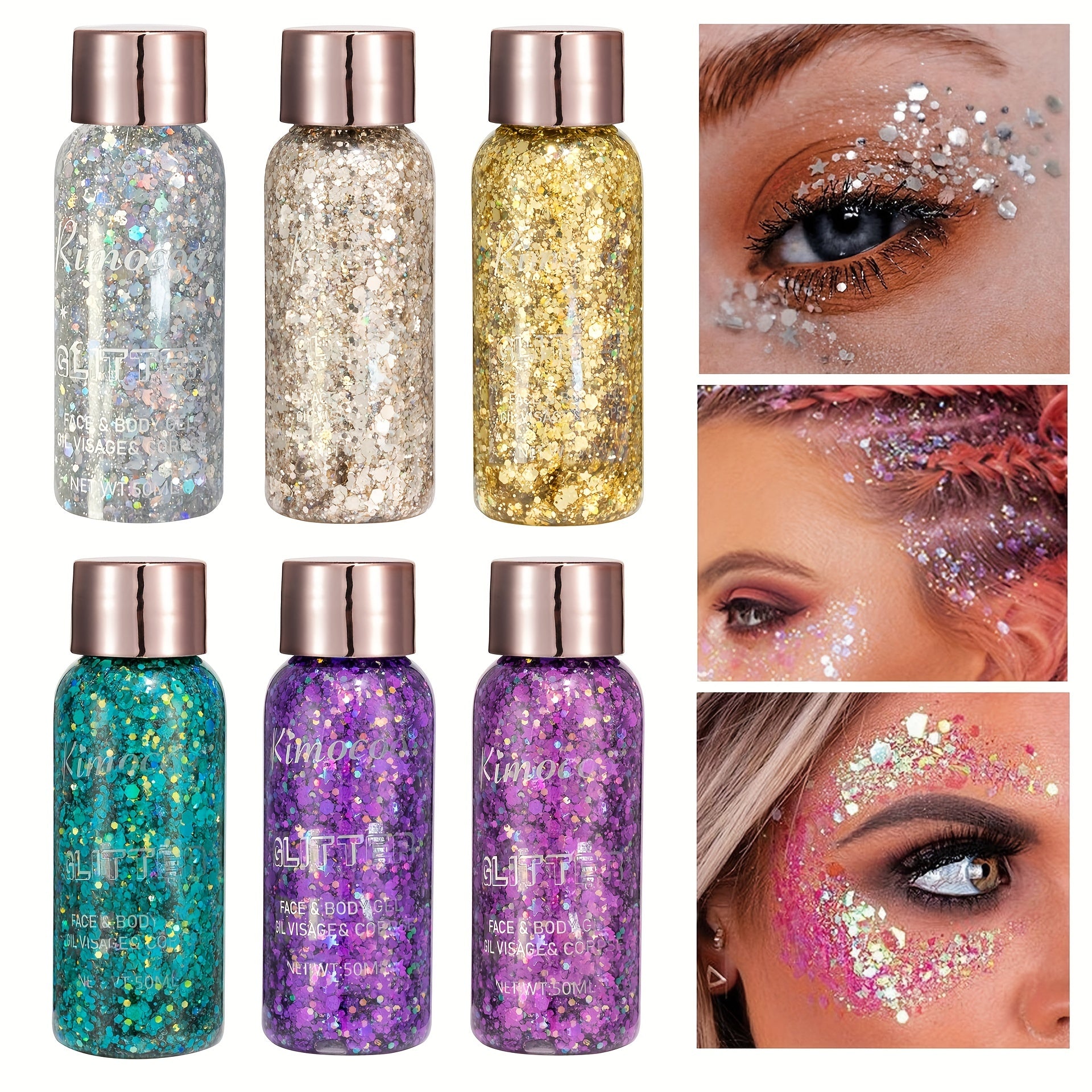 Metallic Glitter Eyeshadow and Body Glitter Long Lasting