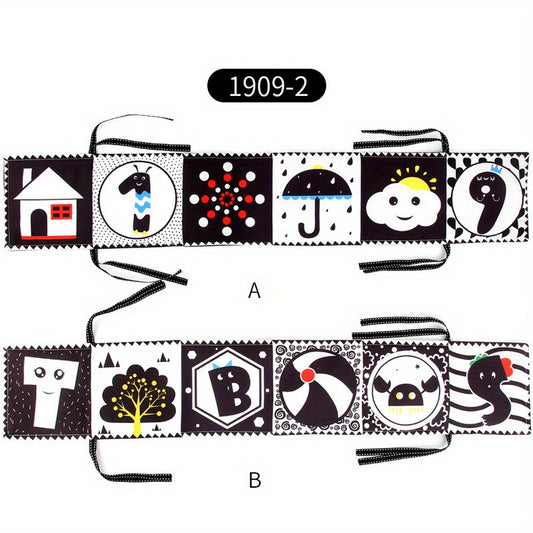 Soft Baby Cloth Book & Cards Set, High Contrast Educational Toy for Boys Girls