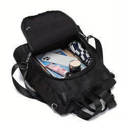 Anti Theft Large Capacity Preppy Backpack Oxford Durable Lightweight