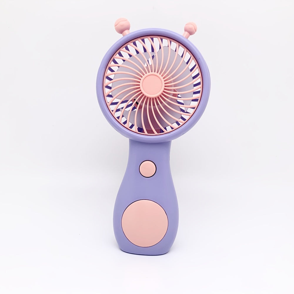 Cartoon Snail Handheld Fan USB Rechargeable Mini Pocket Fan