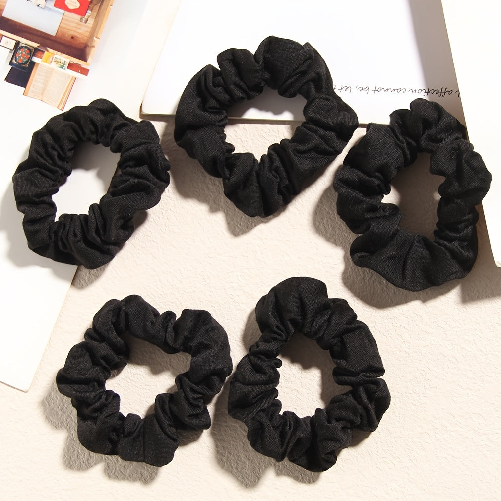 Velvet Scrunchies Mini Thin Elastic Hair Ties 10pcs