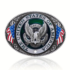 Eagle Flag Belt Buckle Men's Novelty Denim Buckle