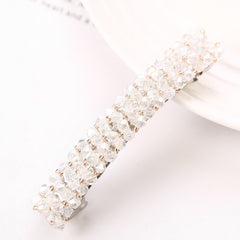 Sparkly Rhinestone Flower Hair Barrette French Style Hair Clip