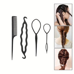 4pcs Hair Braiding Tools Set Women's Hair Styling Accessories