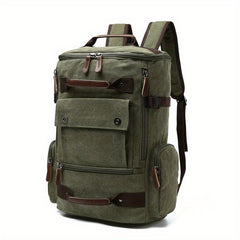 Durable Canvas Backpack with Multiple Compartments