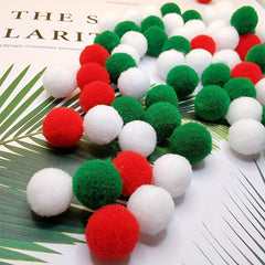 200 Mixed Christmas Pom Poms Craft Balls for DIY Decorations