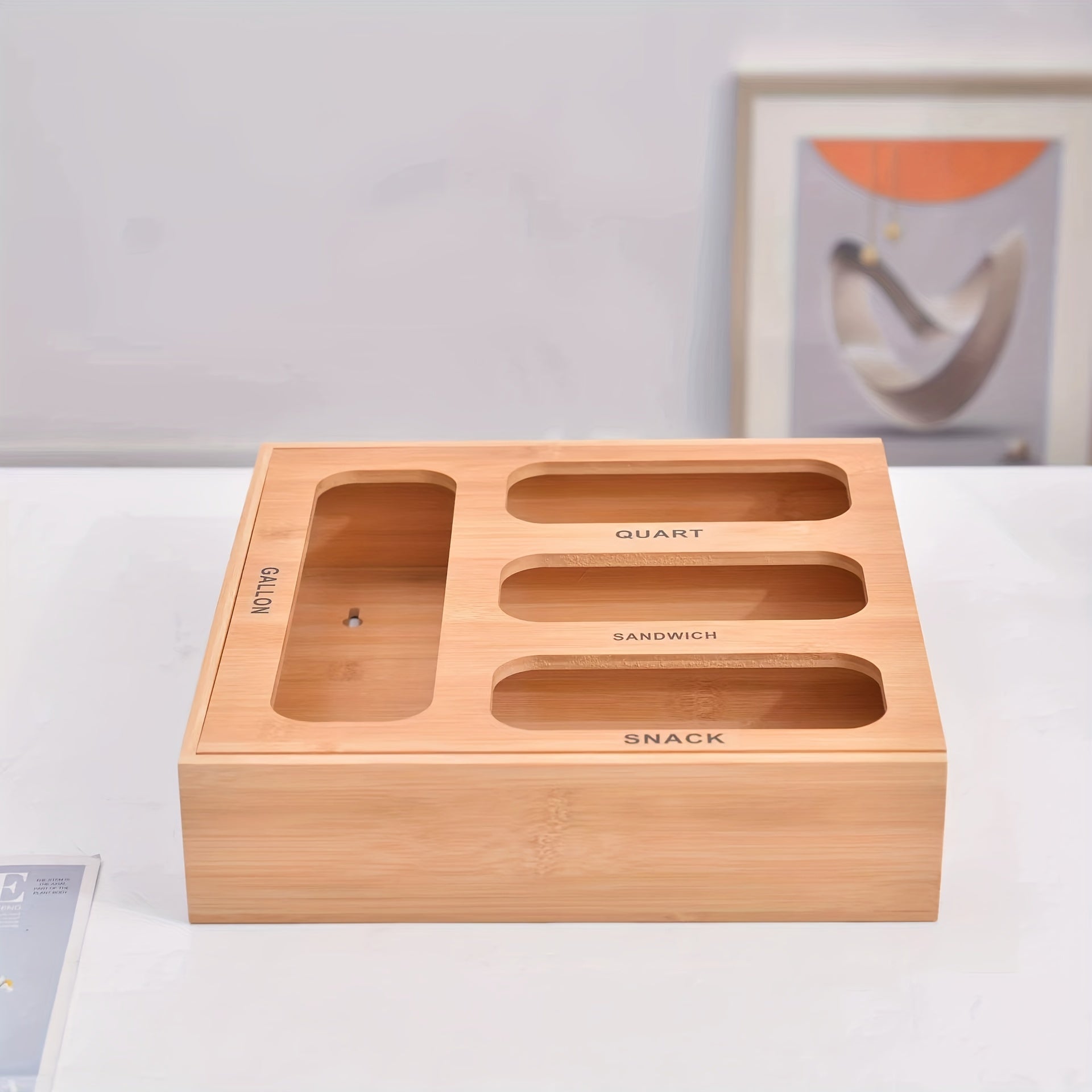 1pc Bamboo Drawer Organizer for Kitchen Bathroom Desk