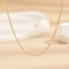 Golden Chain Buckle Necklace 18K Plated Classic Neck Decoration