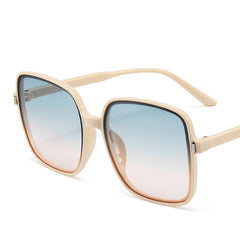 Gradient Square Sunglasses for Women, Large Frame Eyewear