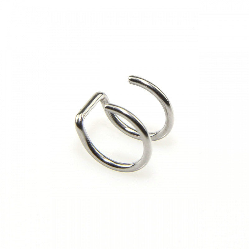 U Shaped Lip Ring Ear Clip Y2K Jewelry For Women & Girls 1 Pc