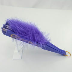 Purple Plush Folding Fan Dance Performance Photography Props