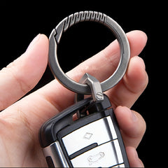 Titanium Car Keyring Without Spring Elastic Keyring Creative Pendant