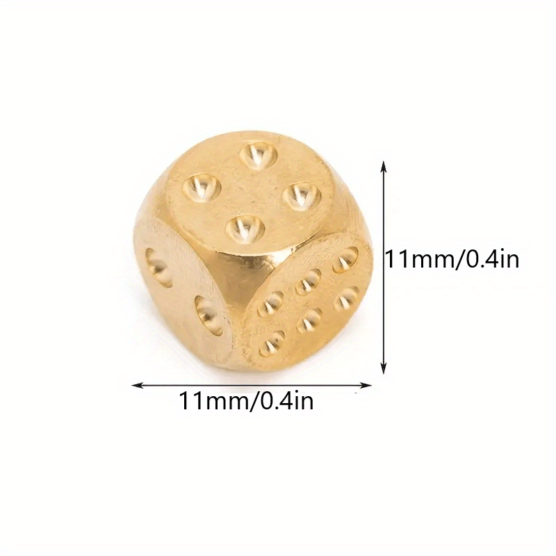 Solid Brass Dice for Enhanced Gaming