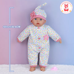 MOXXGFT 40 Reborn Toddler Doll with Clothes Pacifier Soft Body Simulation Doll
