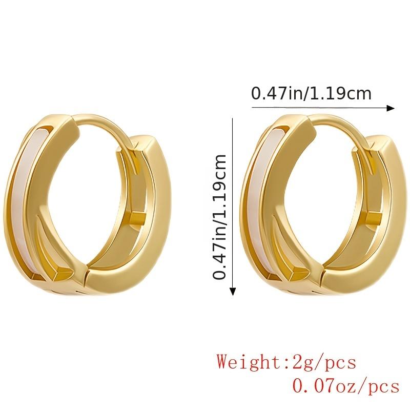 18K Plated Small Hoop Huggie Earrings Ear Buckle Daily Casual