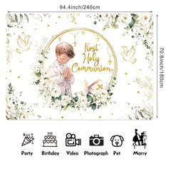 Vinyl Baptism Backdrop Portrait Photography