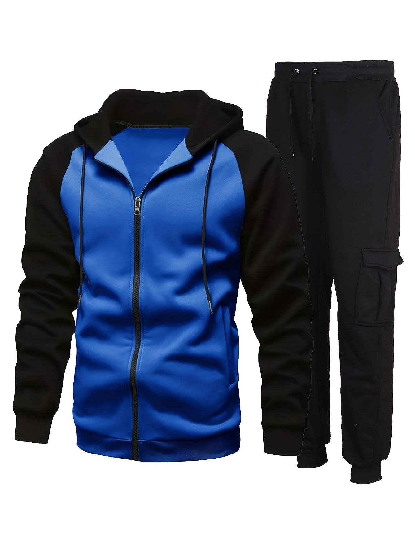 Men's 2 Piece Hooded Jacket & Drawstring Sweatpants Set