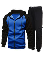 Men's 2 Piece Hooded Jacket & Drawstring Sweatpants Set