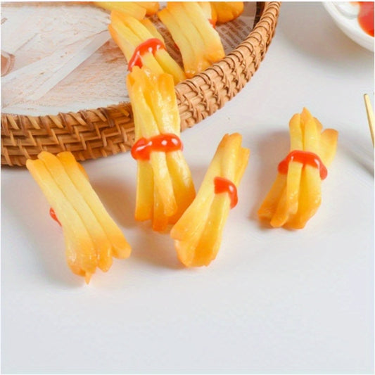 Tomato Sauce French Fries Earrings DIY Accessories Food Display Models