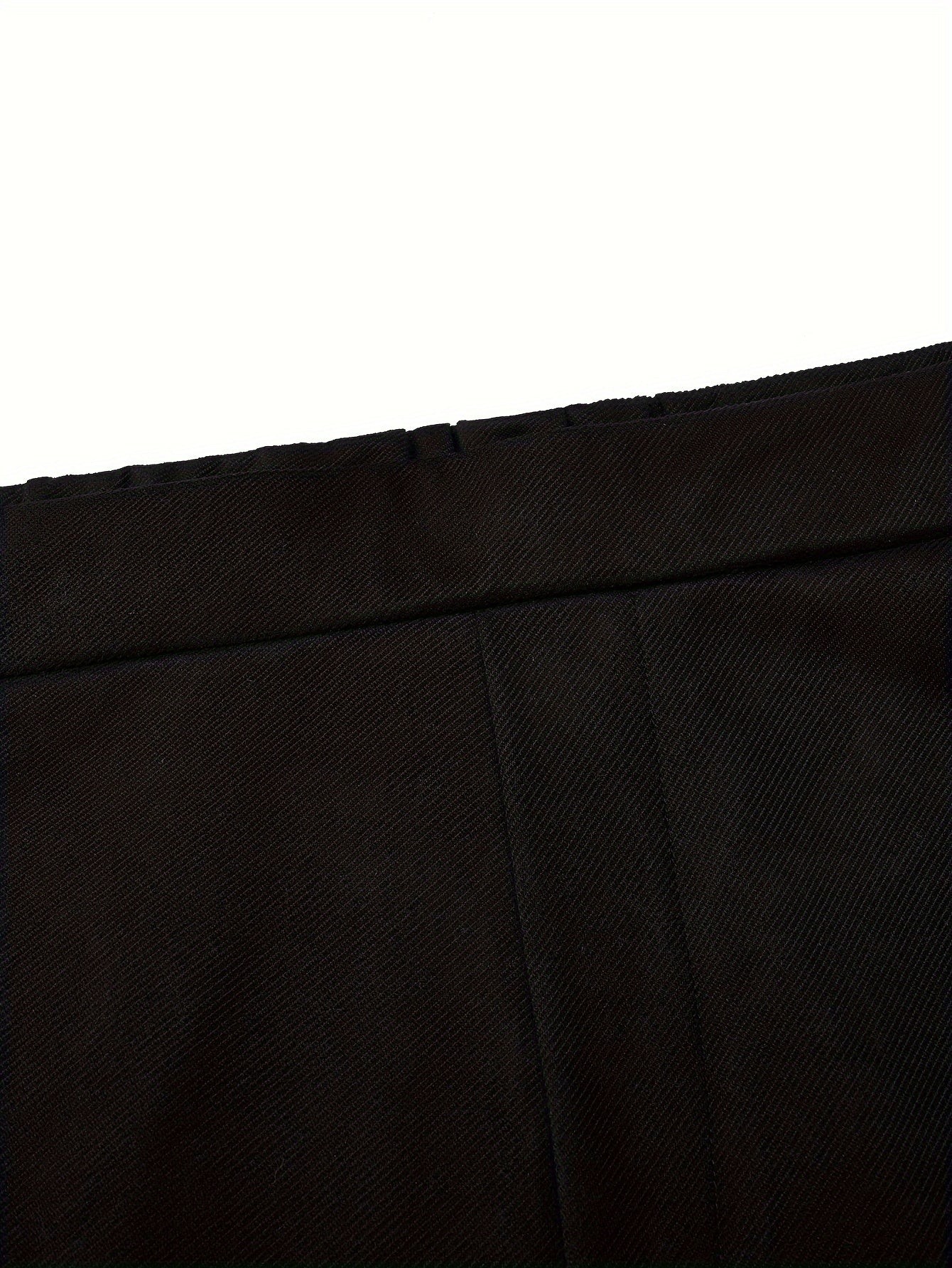  Solid Stitching PU Leather Trousers