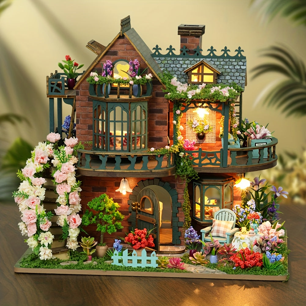 DIY Garden Dollhouse Kit 3D Building Model Home Decoration Birthday Gift