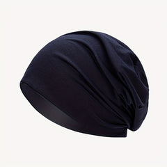 2pcs Solid Thin Headgear Hat European American Autumn Winter Warm Cap