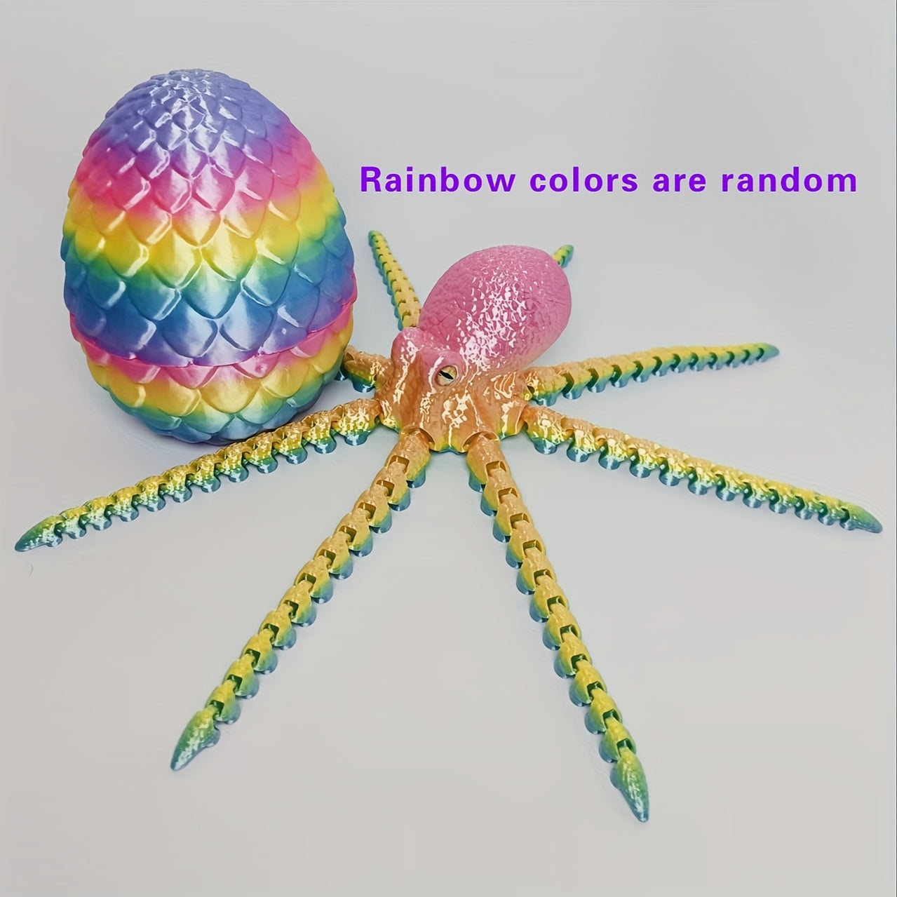 Colorful 3D Printed Octopus Mystery Gift with Octopus Dragon Eggs