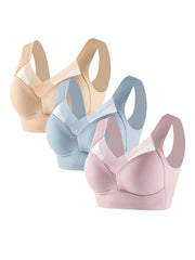 Set of 3 Wireless Mesh Bras Everyday Intimates