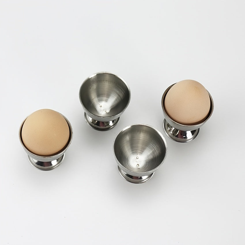 Stainless Steel Egg Cup Round Egg Holders Mini Egg Tray