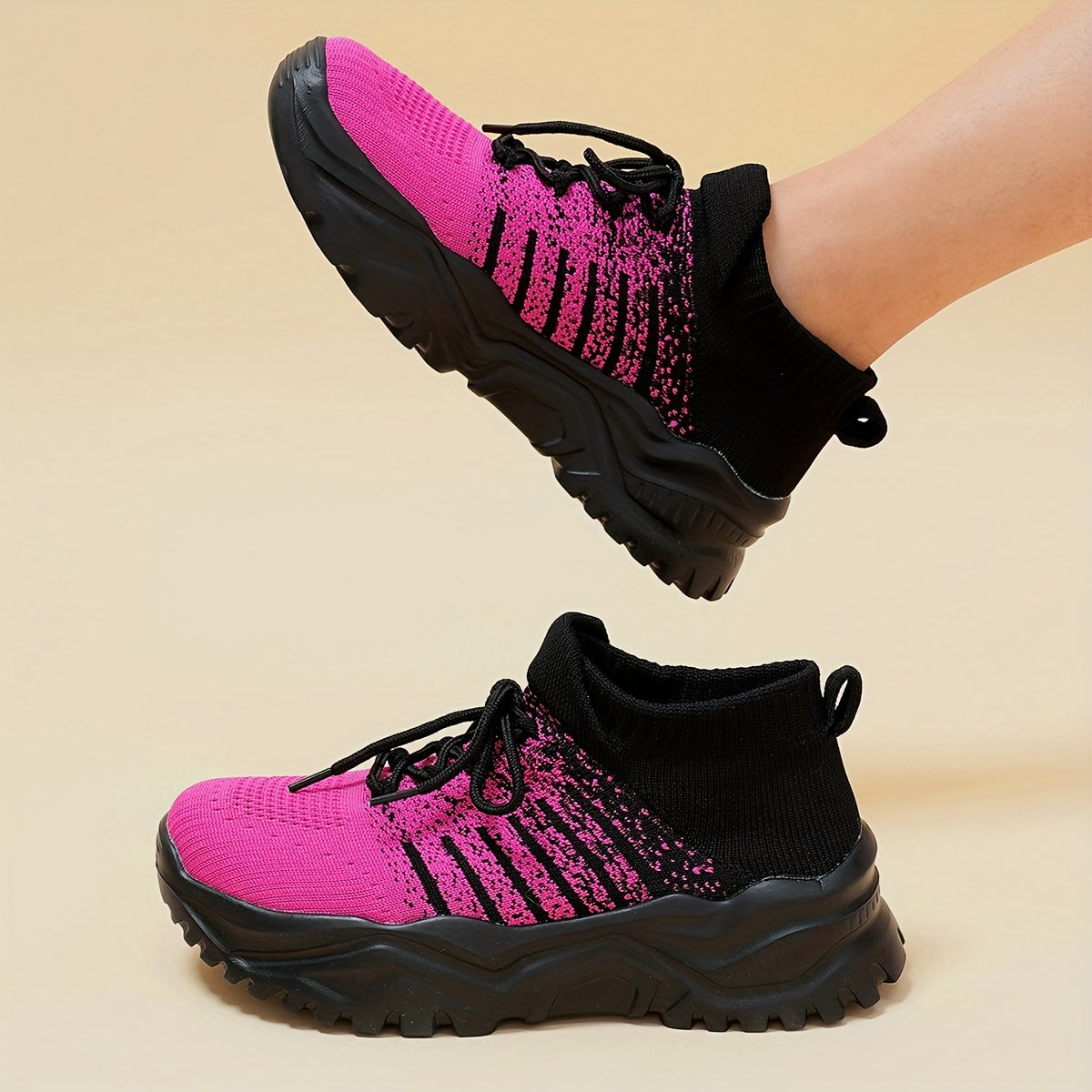 Women's Mesh Breathable Chunky Running Shoes Lightweight Travel Shoes