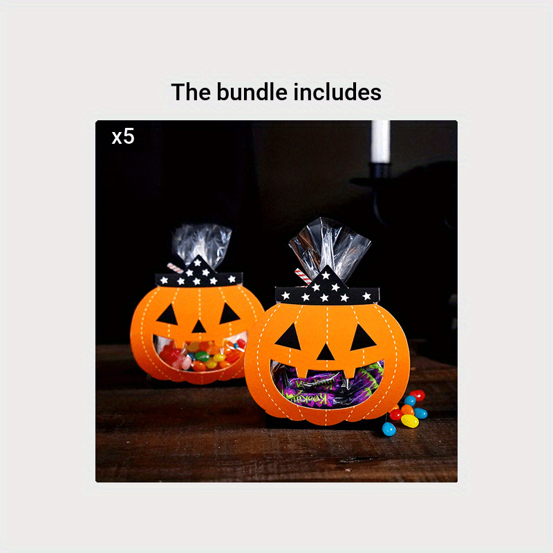 8pcs Halloween Candy Box Pumpkin Ghost Shape Gift Paper Box