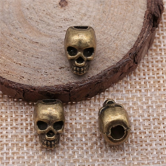 10pcs Colored Alloy Skull Beads for Bracelet or Necklace