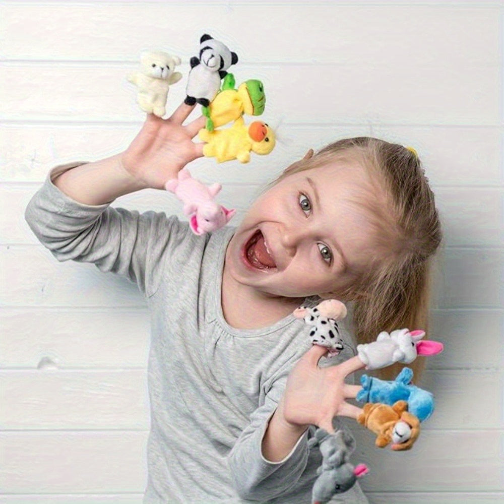 10pcs different animal finger dolls for toddlers storytelling play