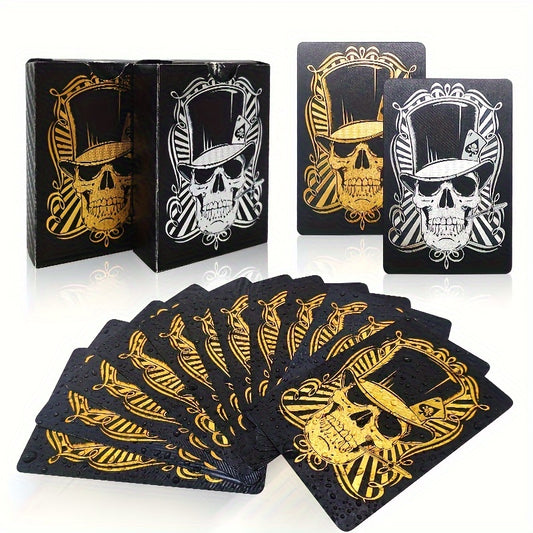 54 Foil PVC Waterproof Playing Cards Set for Card and Board Games