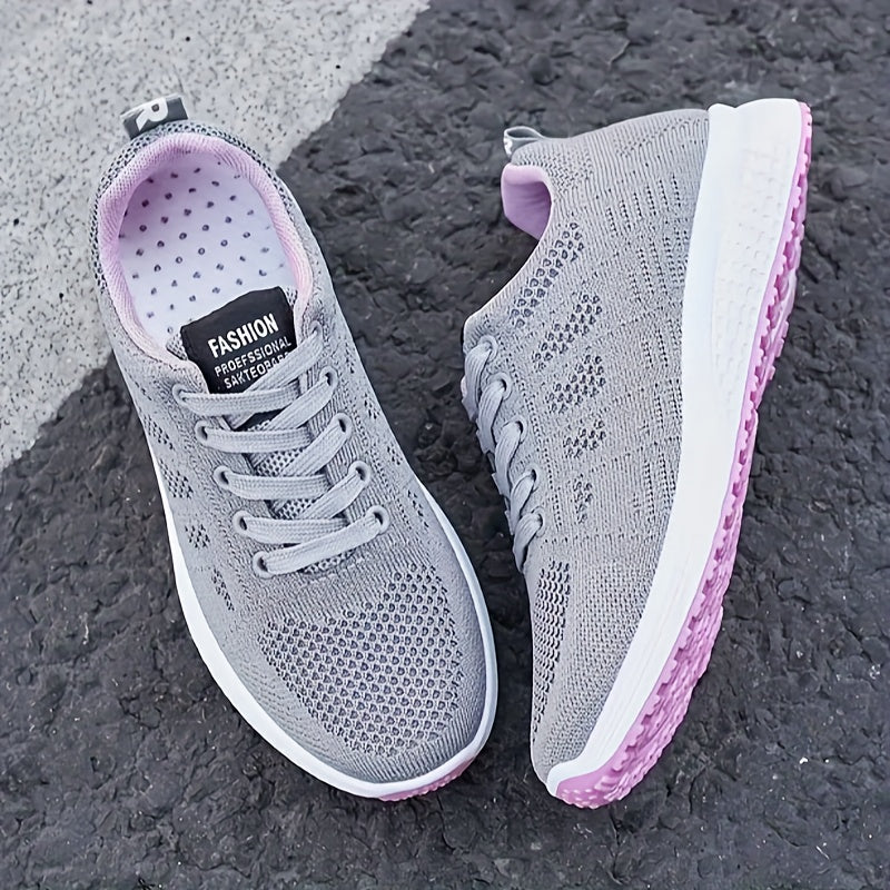 Women's Knit Running Shoes Lightweight Breathable Casual Sneakers
