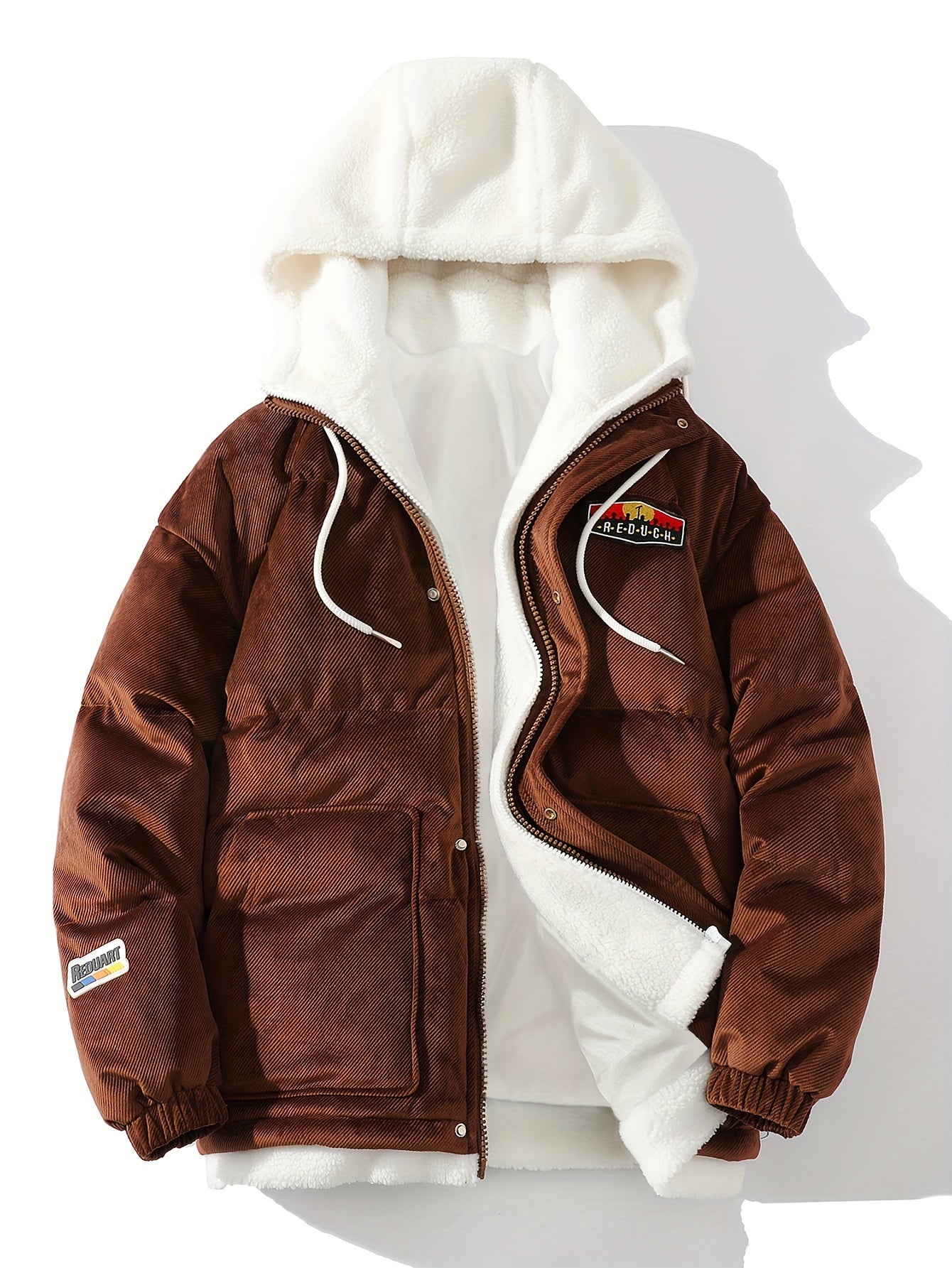 Men's Zip Up Hooded Jacket for Fall Winter