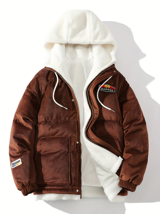 Men's Zip Up Hooded Jacket for Fall Winter